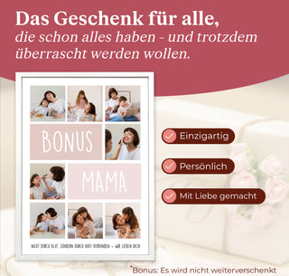 Personalisiertes Poster – 8Foto Collage Bonus MAMA