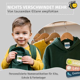 Aufkleber Kleidung "Namensaufkleber Kinder" - Motiv Sport