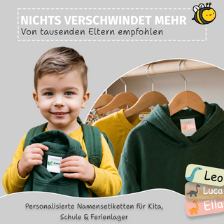Aufkleber Kleidung "Namensaufkleber Kinder" - Motiv Dinosaurier