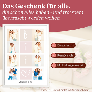 Personalisiertes Poster – 8Foto Collage BFF