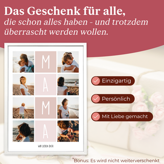 Personalisiertes Poster – 8Foto Collage MAMA