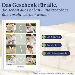 Personalisiertes Poster – 8Foto Collage OPA