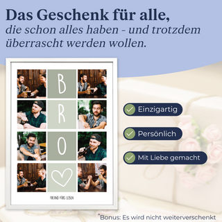 Personalisiertes Poster – 8Foto Collage BRO