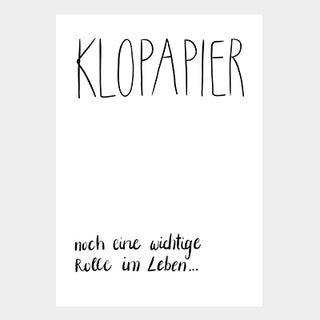 Poster - Klopapier WC