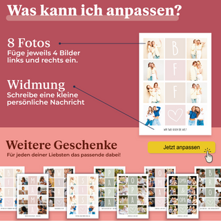 Personalisiertes Poster – 8Foto Collage BFF