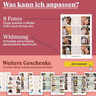 Personalisiertes Poster – 8Foto Collage WIR
