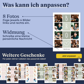 Personalisiertes Poster – 8Foto Collage BRO