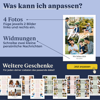 Personalisiertes Poster – 4Foto Collage PAPA