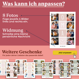 Personalisiertes Poster – 8Foto Collage OMA