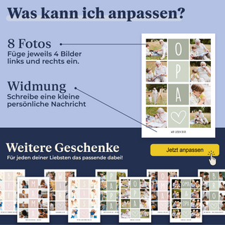 Personalisiertes Poster – 8Foto Collage OPA