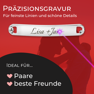 Graviertes Armband – Silber Paar
