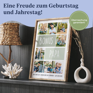 Personalisiertes Poster – 8Foto Collage Bonus PAPA