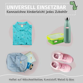 Aufkleber Kleidung "Namensaufkleber Kinder" - Motiv Dschungel Tiere
