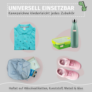 Aufkleber Kleidung "Namensaufkleber Kinder" - Motiv Auto