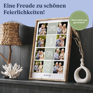 Personalisiertes Poster – 8Foto Collage OMA & OPA