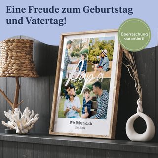 Personalisiertes Poster – 4Foto Collage PAPA