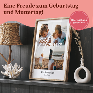 Personalisiertes Poster – 4Foto Collage MAMA