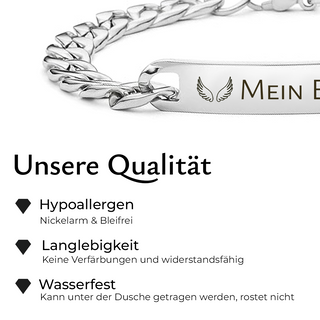 Graviertes Armband – Silber Paar