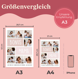 Personalisiertes Poster – 8Foto Collage Bonus MAMA