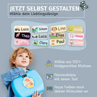 Aufkleber Kleidung "Namensaufkleber Kinder" - Motiv Space