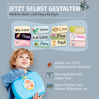 Aufkleber Kleidung "Namensaufkleber Kinder" - Motiv Sport
