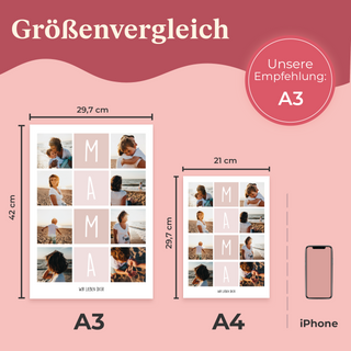 Personalisiertes Poster – 8Foto Collage MAMA