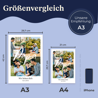 Personalisiertes Poster – 4Foto Collage PAPA