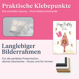 Personalisiertes Poster – Geldgeschenk Geburtstag 18 Jahre für sie