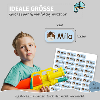 Aufkleber Kleidung "Namensaufkleber Kinder" - Motiv Bauernhof Tiere