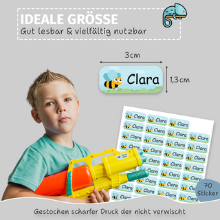 Aufkleber Kleidung "Namensaufkleber Kinder" - Motiv Insects