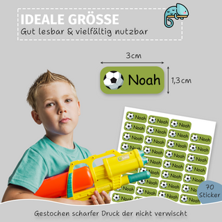 Aufkleber Kleidung "Namensaufkleber Kinder" - Motiv Sport
