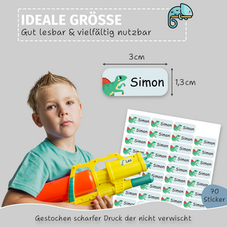 Aufkleber Kleidung "Namensaufkleber Kinder" - Motiv Dinosaurier