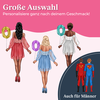 Personalisiertes Poster – Geldgeschenk Geburtstag 18 Jahre für sie