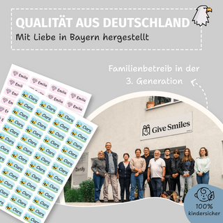 Aufkleber Kleidung "Namensaufkleber Kinder" - Motiv Dschungel Tiere