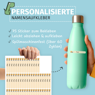 Aufkleber Stifte "Namensaufkleber Kinder" – Motiv Bagger
