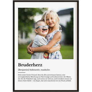 Personalisiertes Poster – Definition Bruderherz