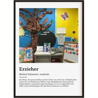 Personalisiertes Poster – Definition Erzieher