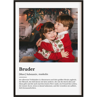 Personalisiertes Poster – Definition Bruder