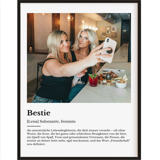 Personalisiertes Poster – Definition Bestie