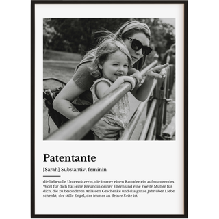 Personalisiertes Poster – Definition Patentante