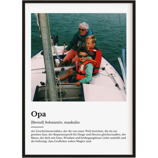 Personalisiertes Poster – Definition Opa