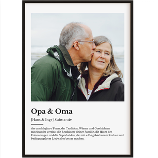 Personalisiertes Poster – Definition Oma & Opa