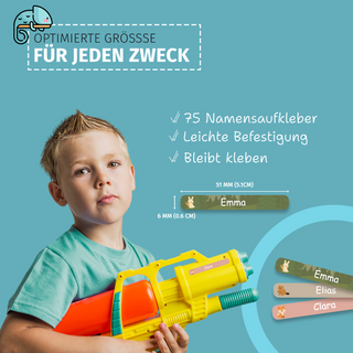 Aufkleber Stifte "Namensaufkleber Kinder" – Motiv Waldtiere