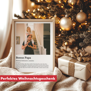 Personalisiertes Poster – Definition Bonus Papa