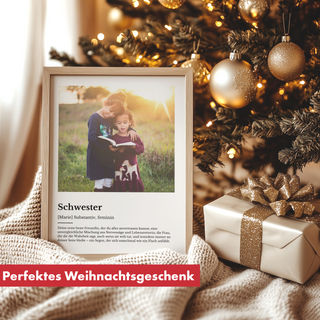 Personalisiertes Poster – Definition Schwester