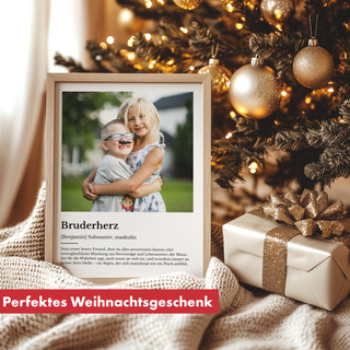 Personalisiertes Poster – Definition Bruderherz