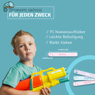 Aufkleber Stifte "Namensaufkleber Kinder" – Motiv Einhorn