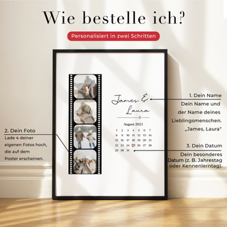 Personalisiertes Poster – 4 Foto Film