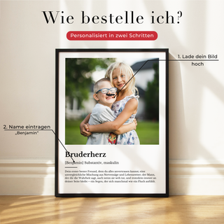 Personalisiertes Poster – Definition Bruderherz