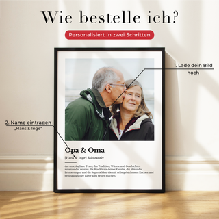 Personalisiertes Poster – Definition Oma & Opa